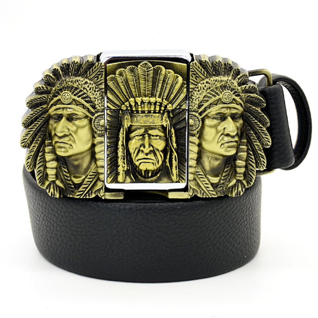 Western Cowboy Lighter Black Belt