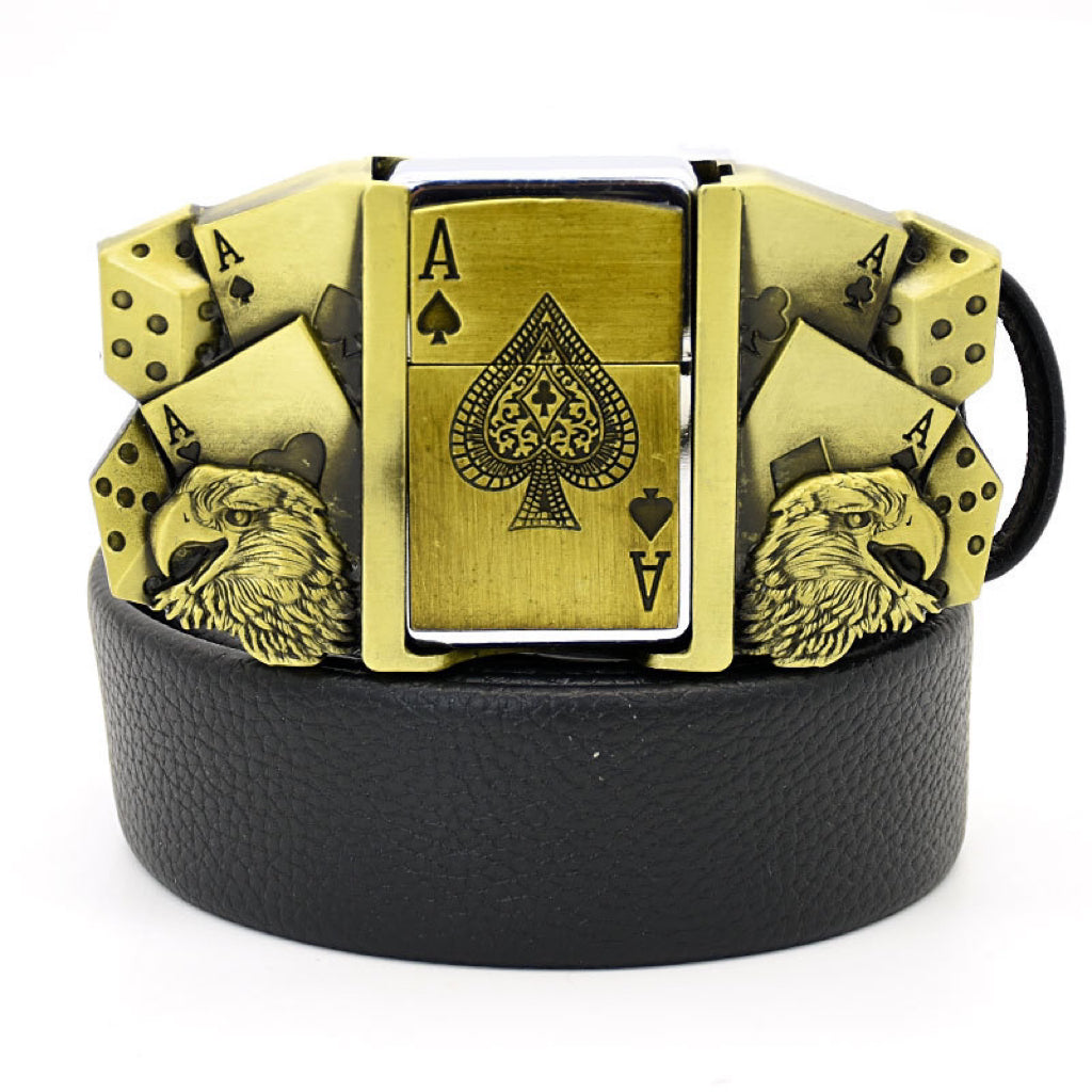 Western Cowboy Lighter Black Belt