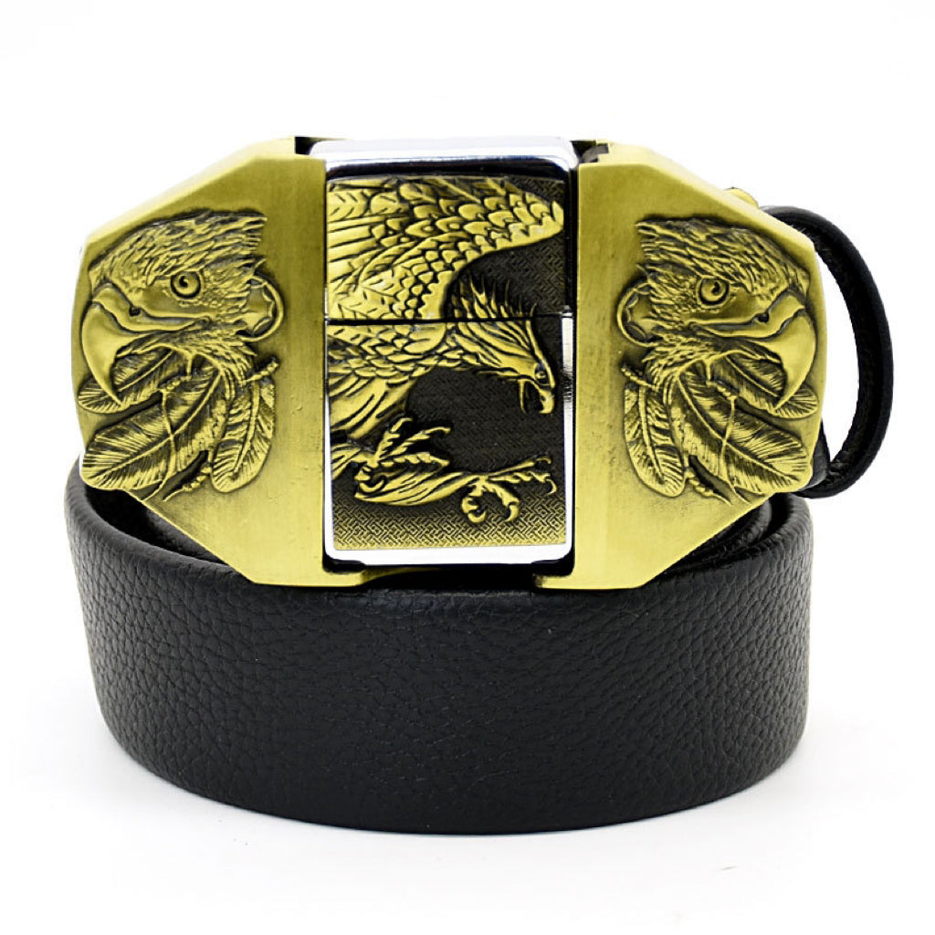 Western Cowboy Lighter Black Belt