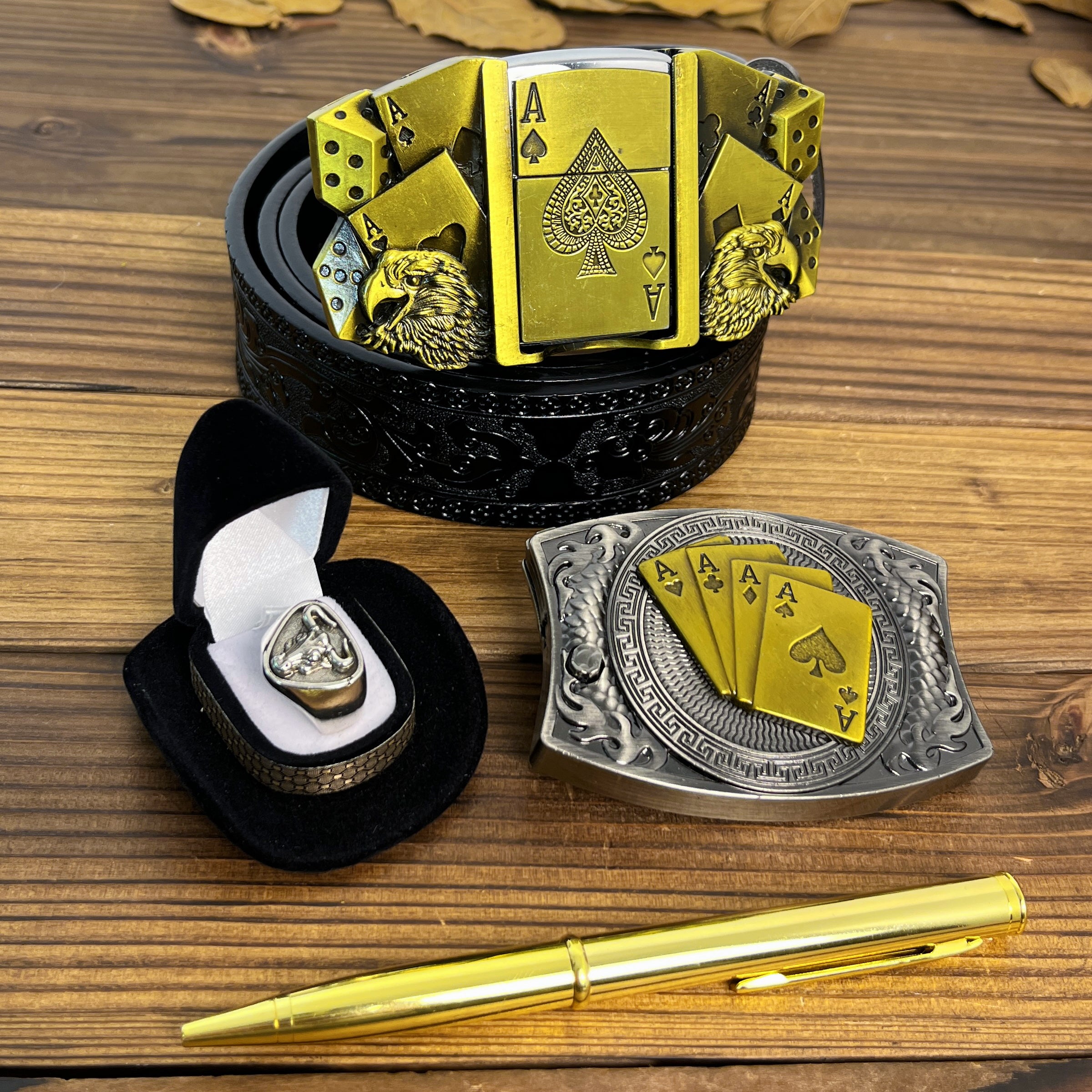 Poker Flush Gold Belt Self Defense Set