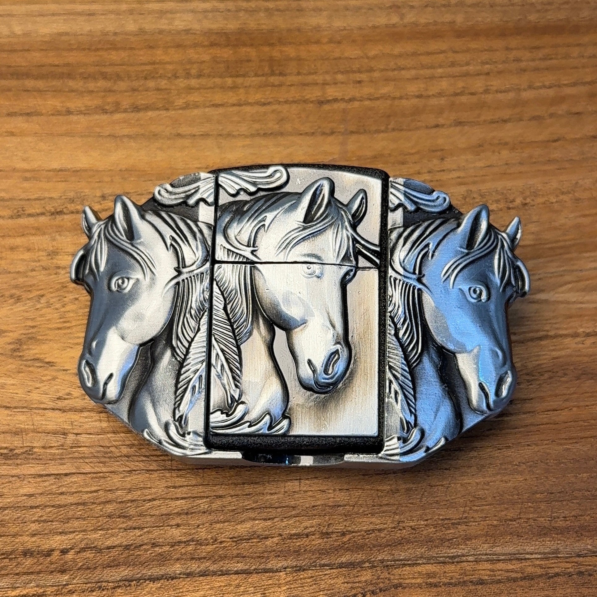 Western cowboy horse-themed belt set