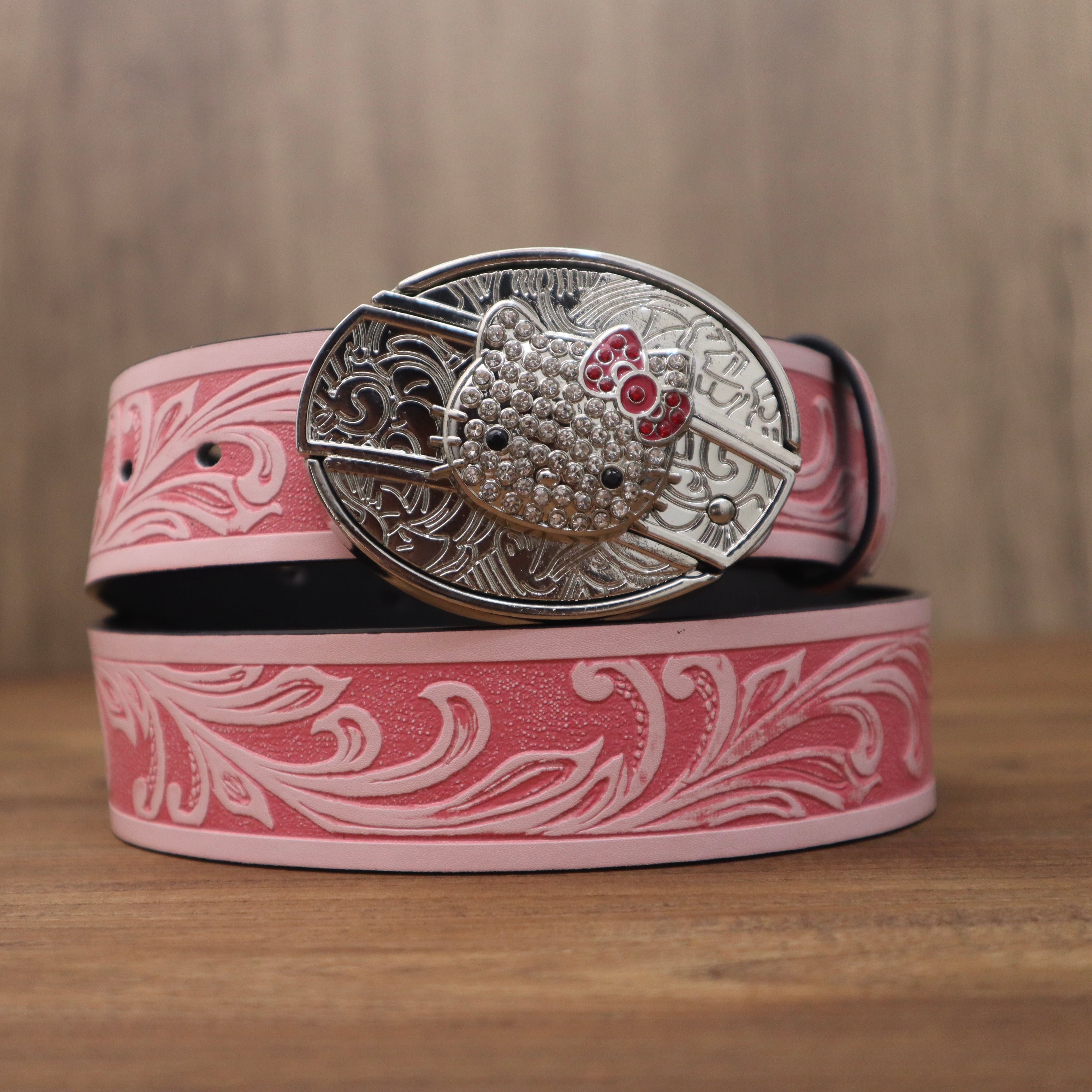 Hello Kitty belt Versatile embossed belt for personalized styling