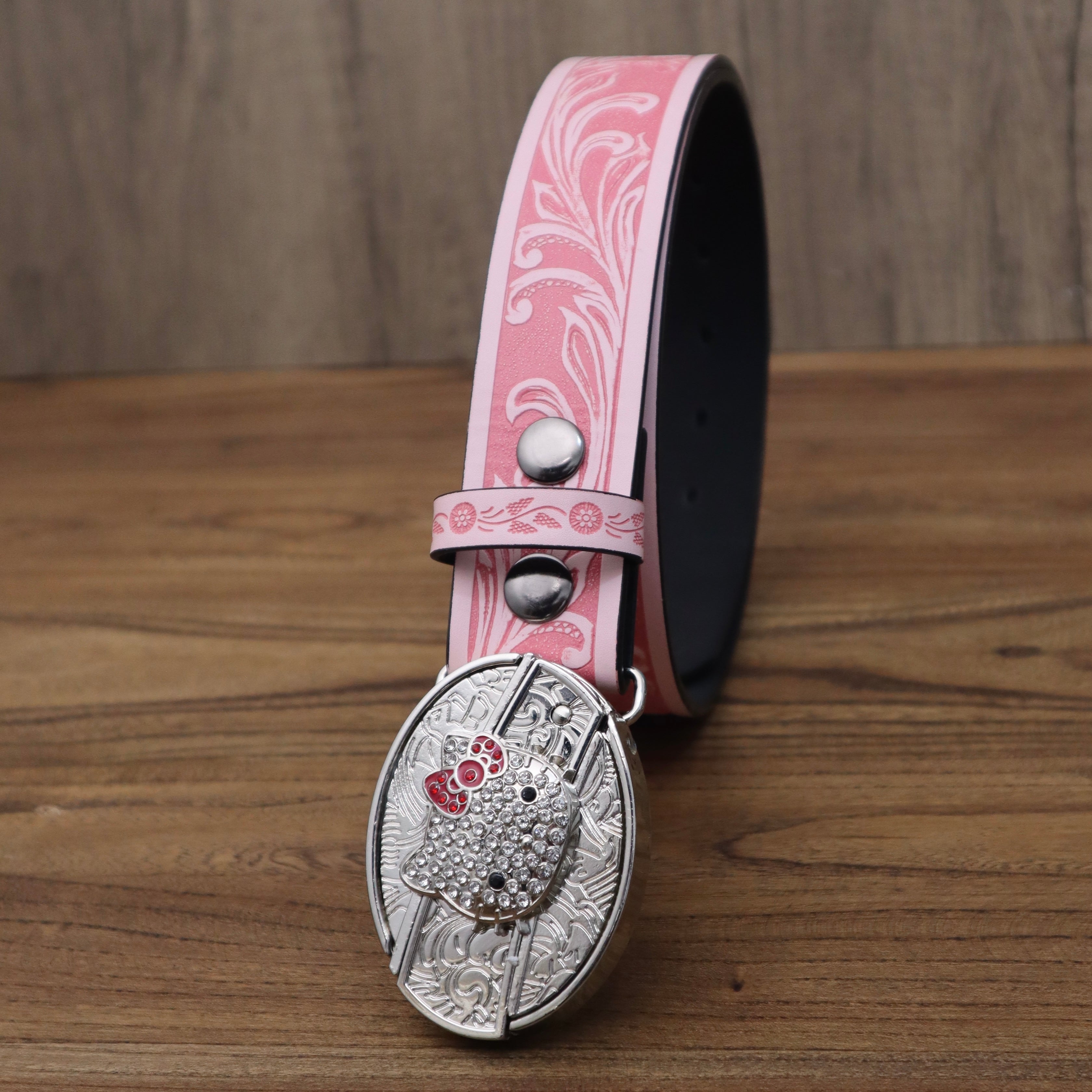 Hello Kitty belt Versatile embossed belt for personalized styling