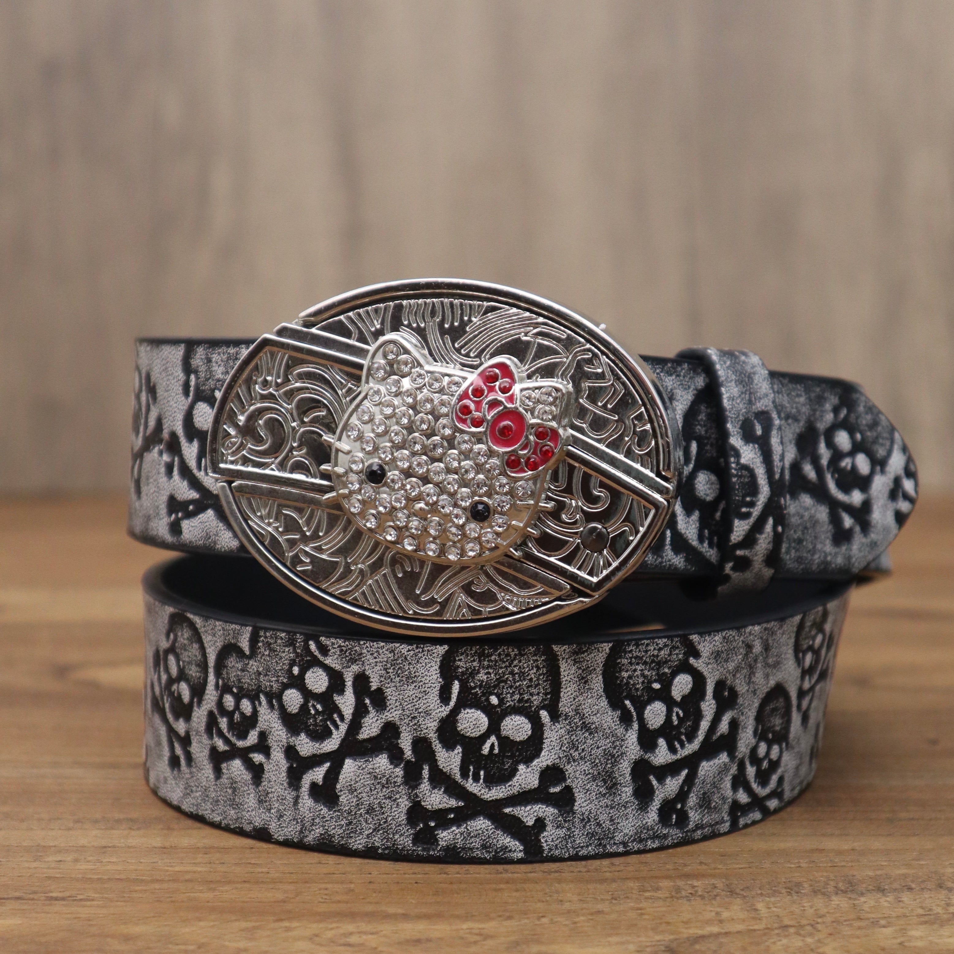 Hello Kitty belt Versatile embossed belt for personalized styling