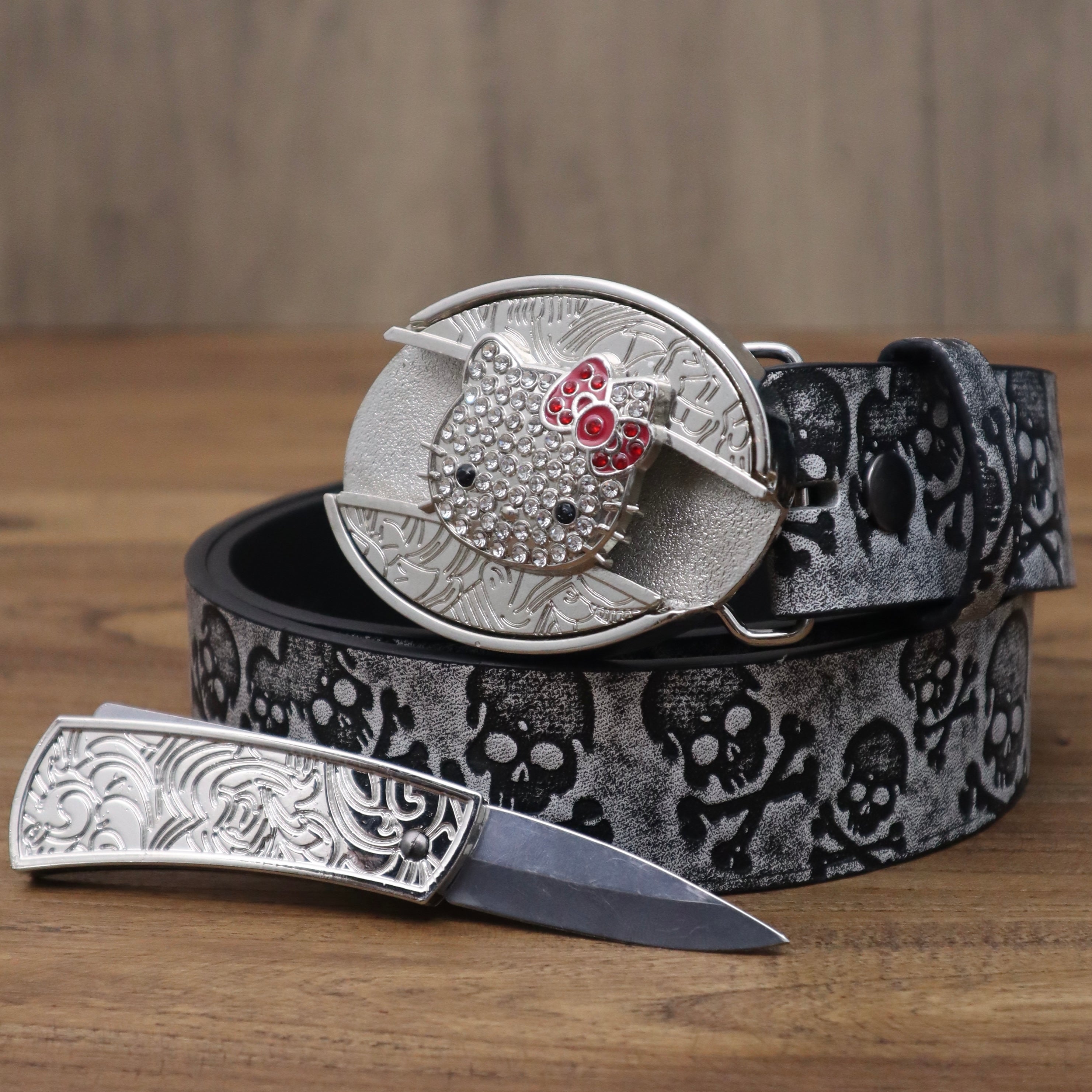 Hello Kitty belt Versatile embossed belt for personalized styling