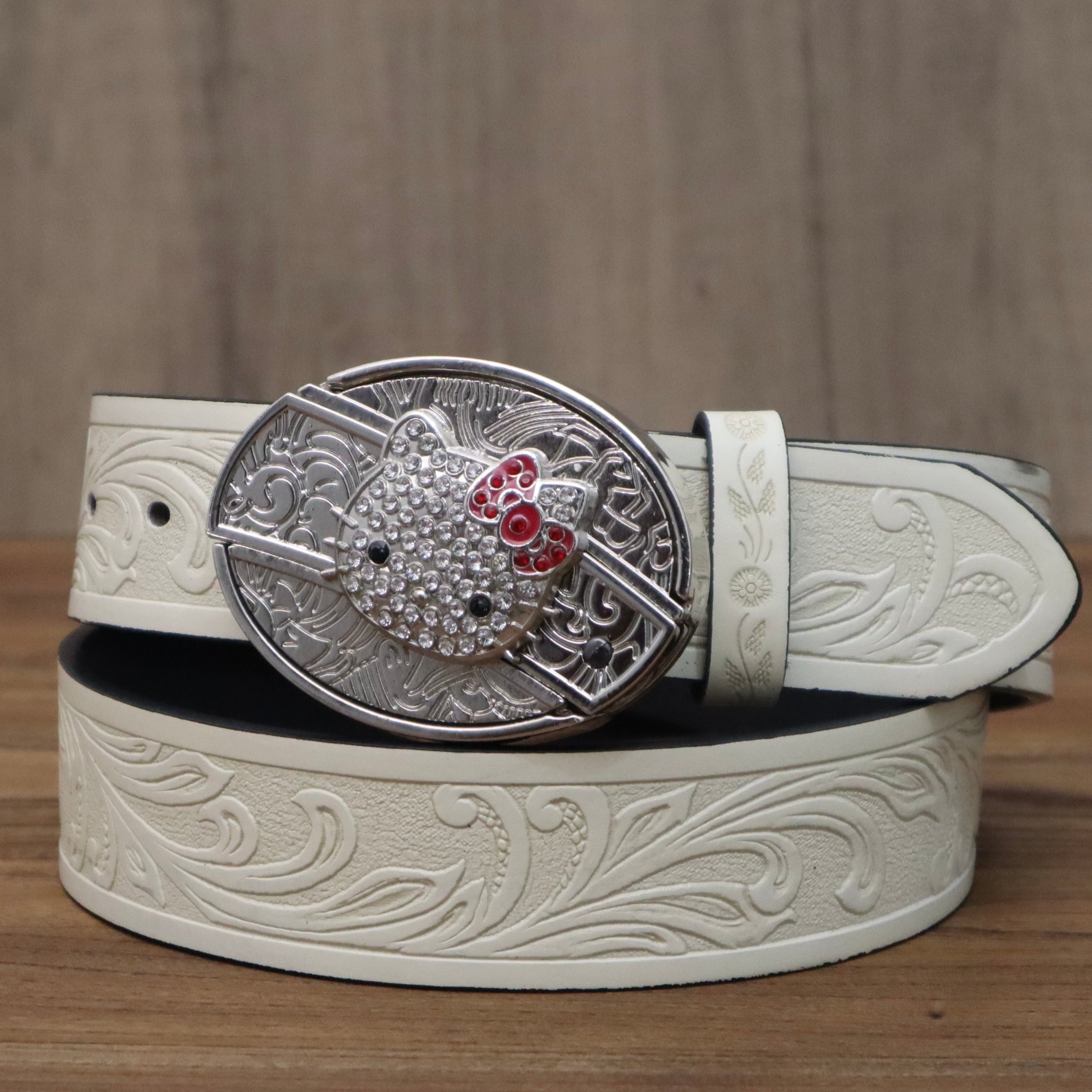 Hello Kitty belt Versatile embossed belt for personalized styling