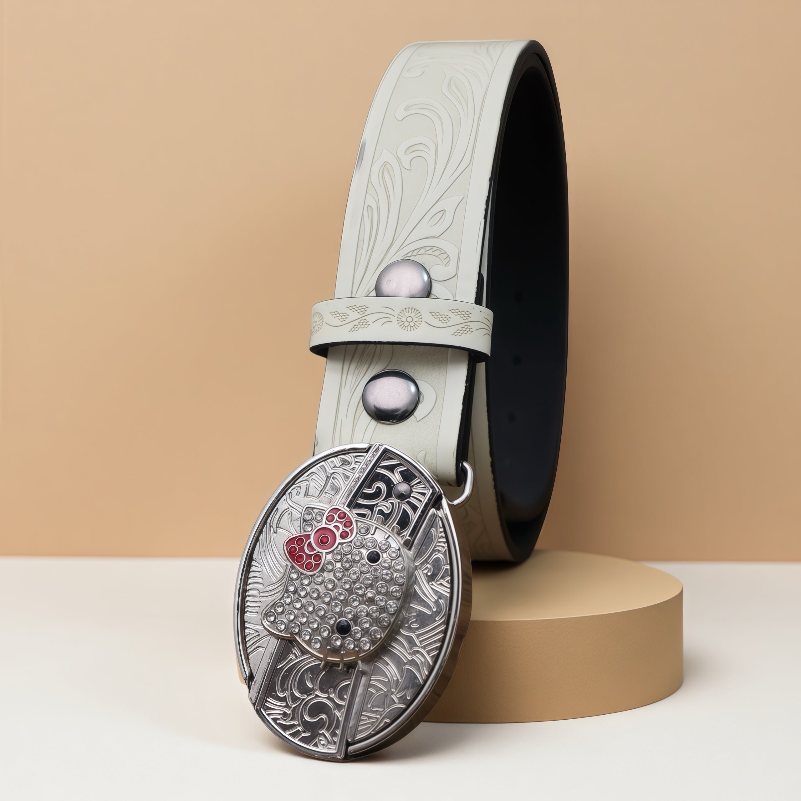 Hello Kitty belt Versatile embossed belt for personalized styling
