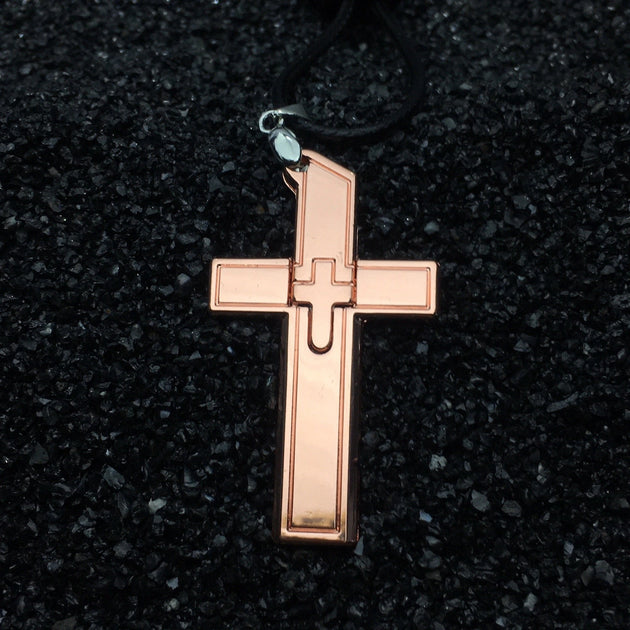 Cross Necklace SelfDefense Hidden Knife Replaceable Blade Necklace