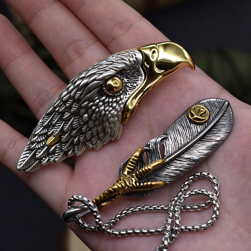 Eagle Head Knife Eagle Claw Necklace