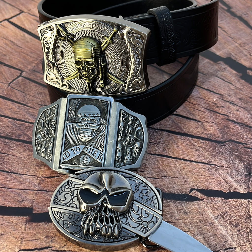 Pirate skull shaped belt buckle/belt head (only the belt head itself) │ MF  select - Shop mfselect Belts - Pinkoi