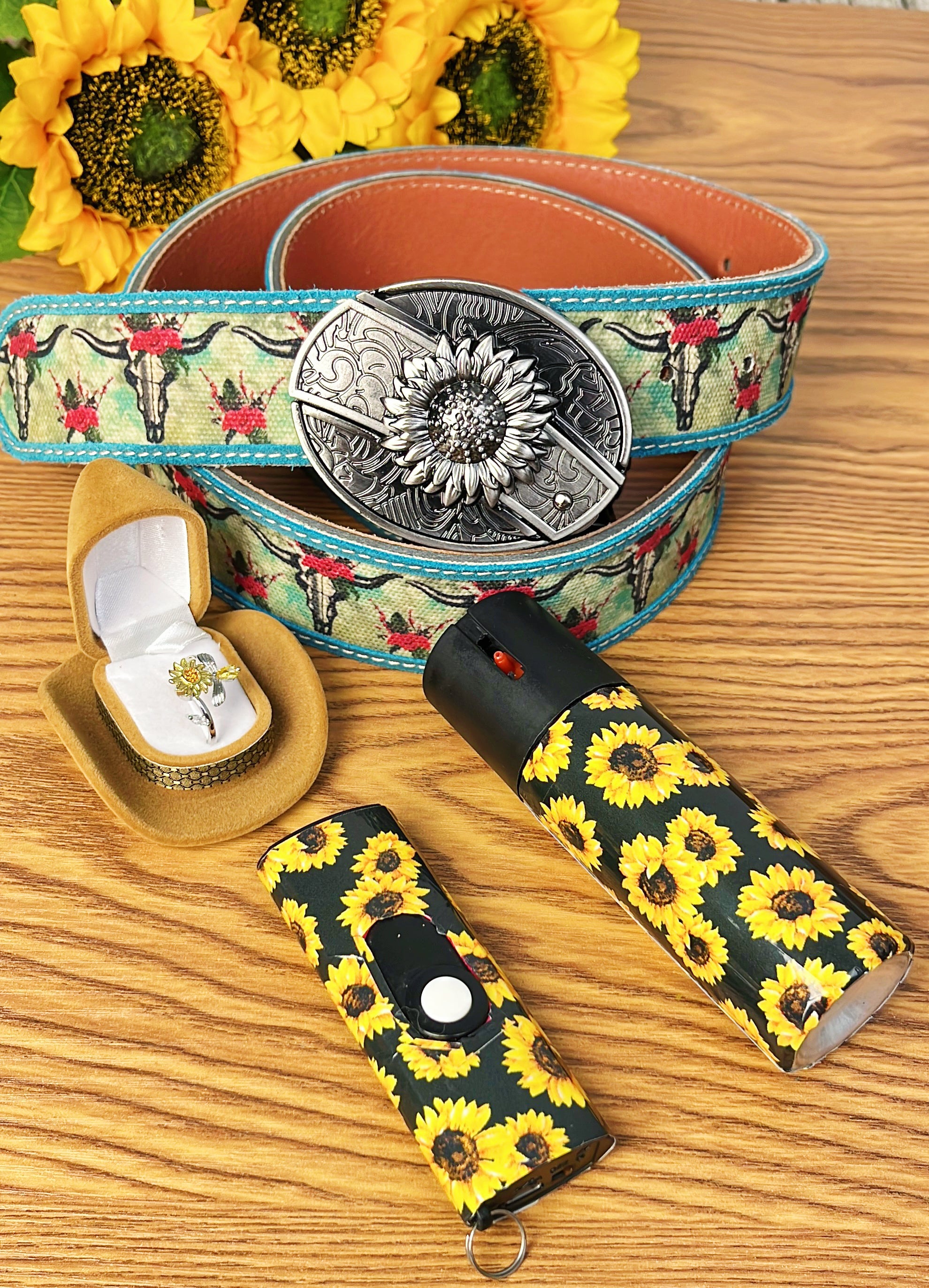 Western Bullhead Cloth Pattern Sunflower Self-Defense Set