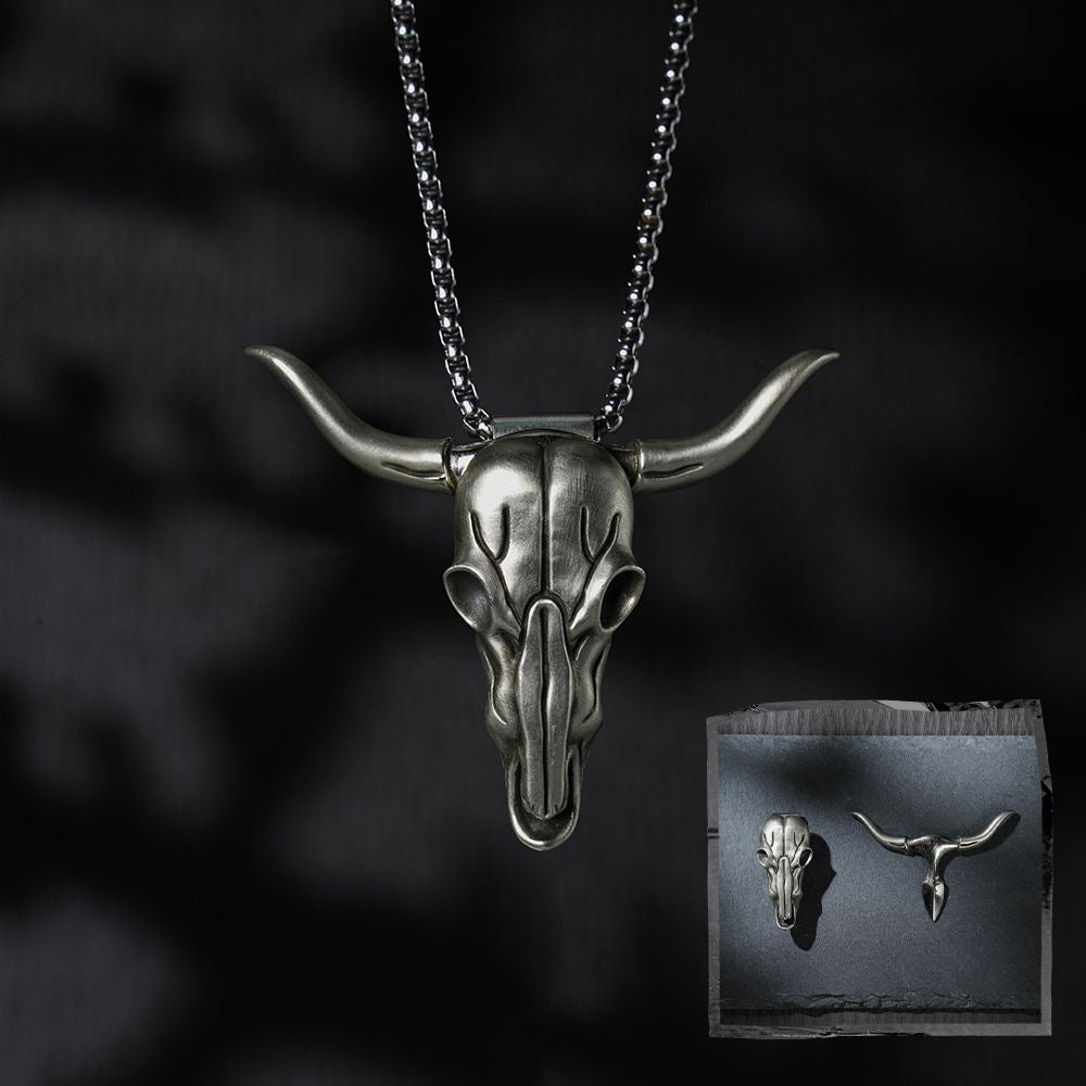 Cow Head Knife Necklace  Capricorn