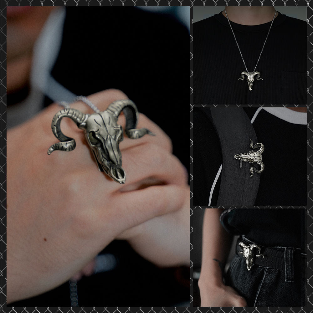 Cow Head Knife Necklace  Capricorn