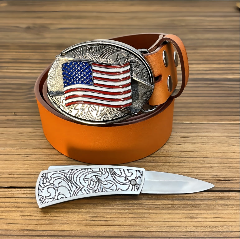 American Flag Themed Self Defense Belt Set