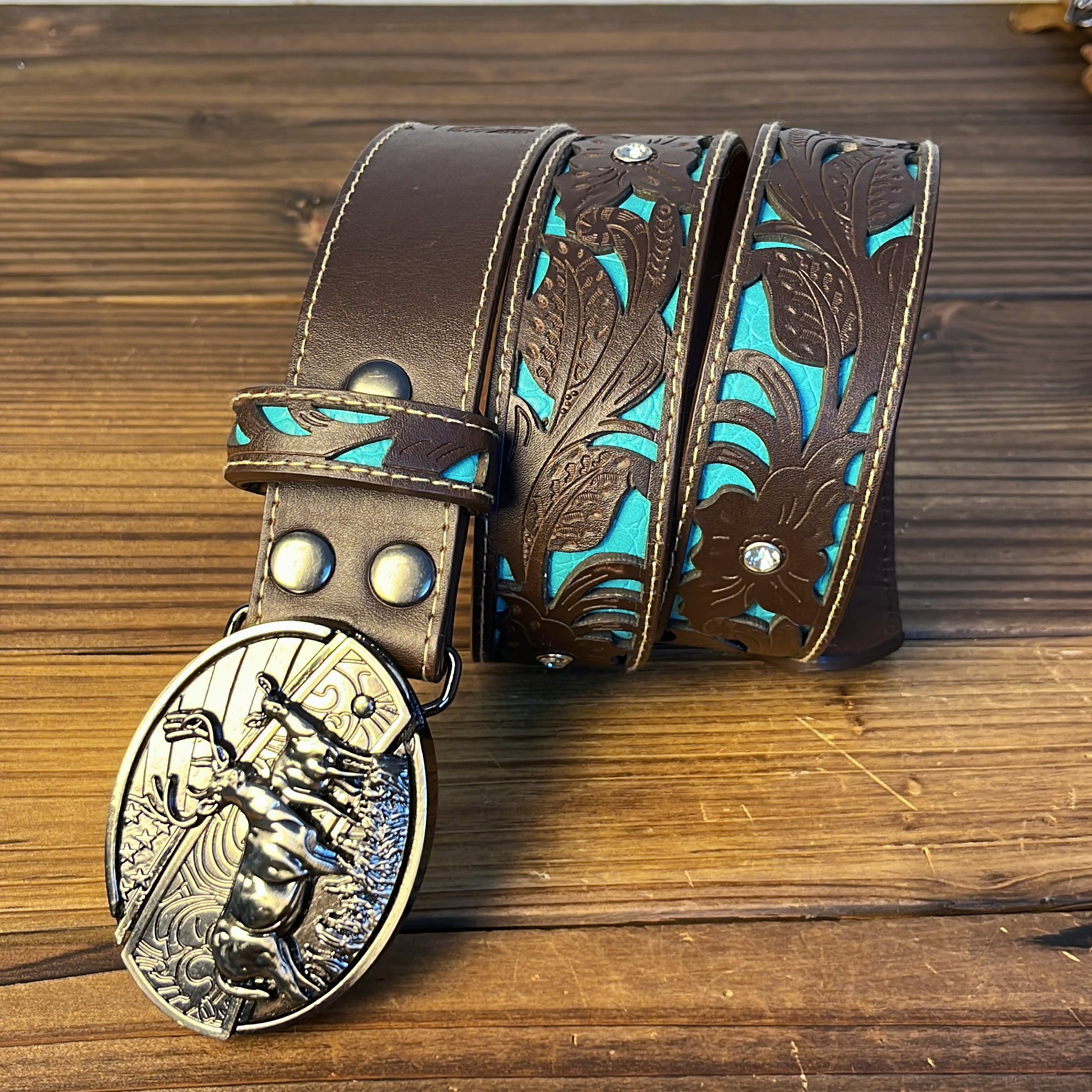 Turquoise Belt Deer Belt Buckle Self Defense Set