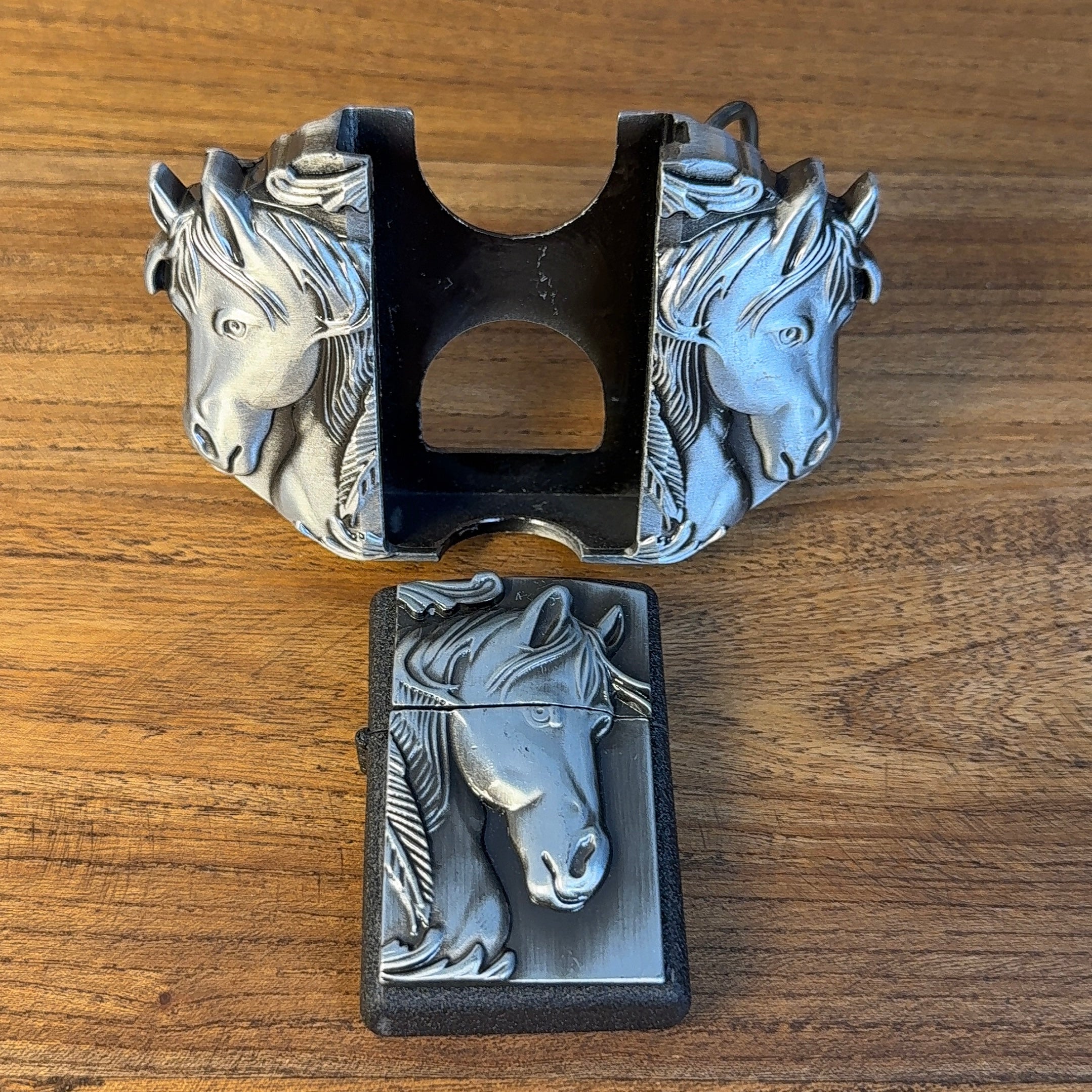 Western cowboy horse-themed belt set
