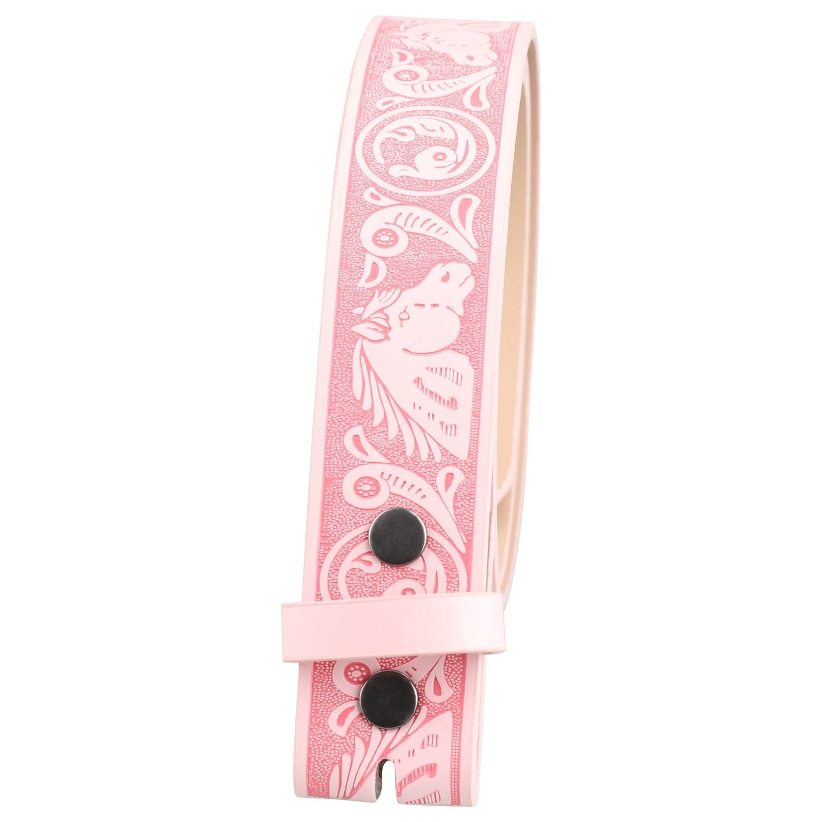Rose pink leather belt knife