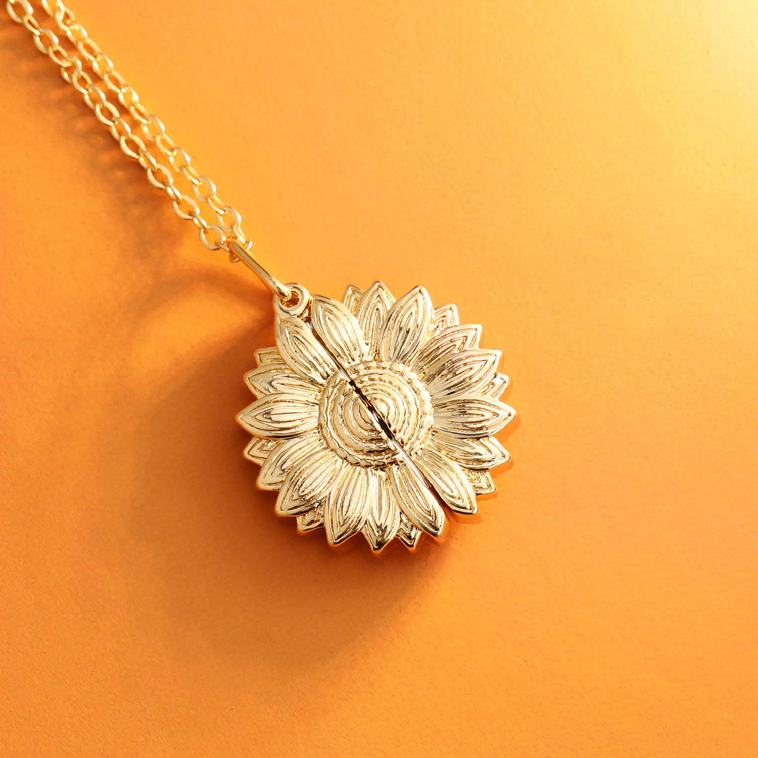 Vintage Sunflower Personalized Necklace