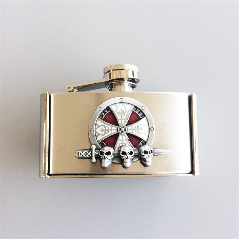 Stainless Steel Hip Flask Belt Buckle