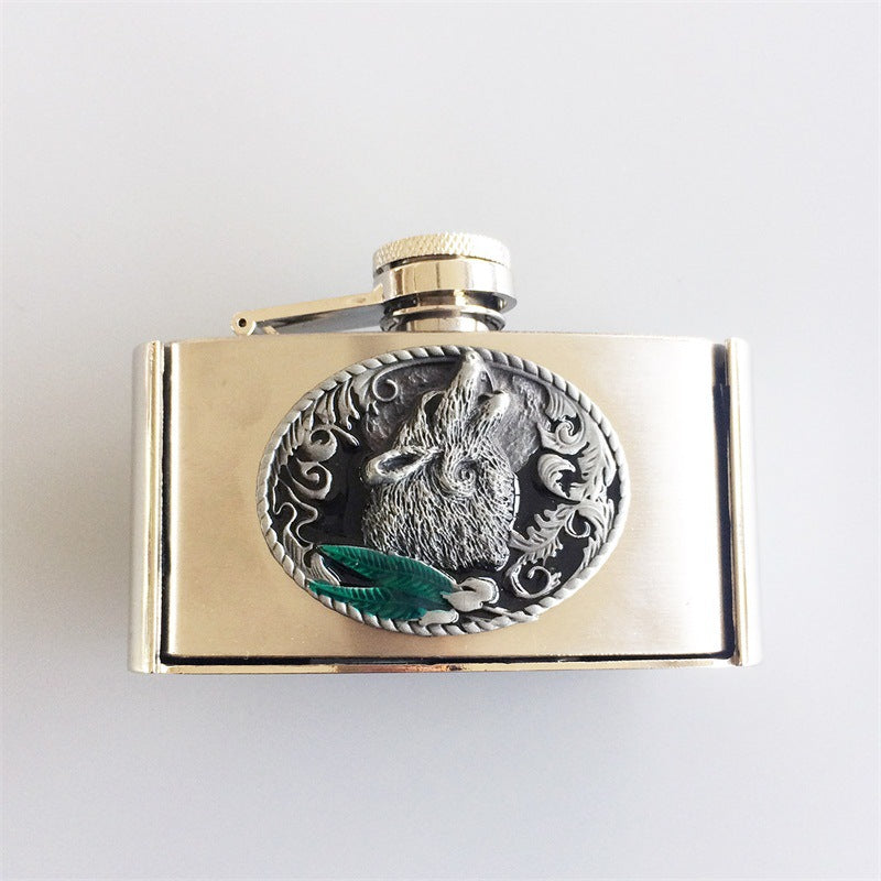 Stainless Steel Hip Flask Belt Buckle