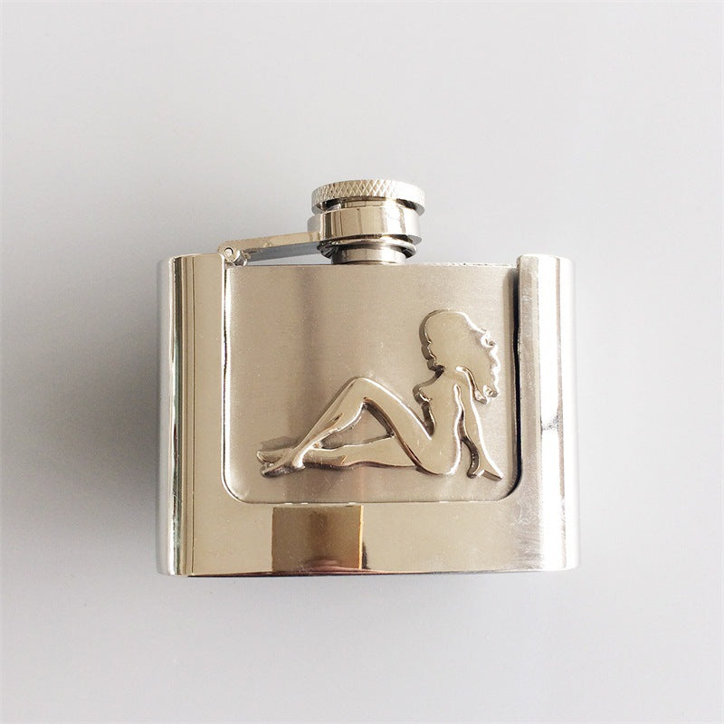 Stainless Steel Hip Flask Belt Buckle