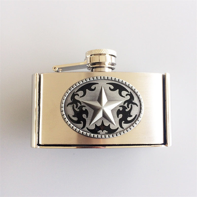 Stainless Steel Hip Flask Belt Buckle