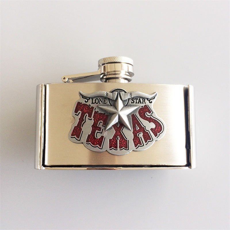 Stainless Steel Hip Flask Belt Buckle