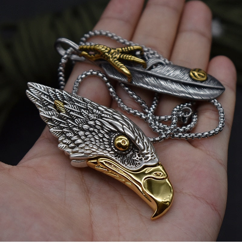 Eagle Head Knife Eagle Claw Necklace