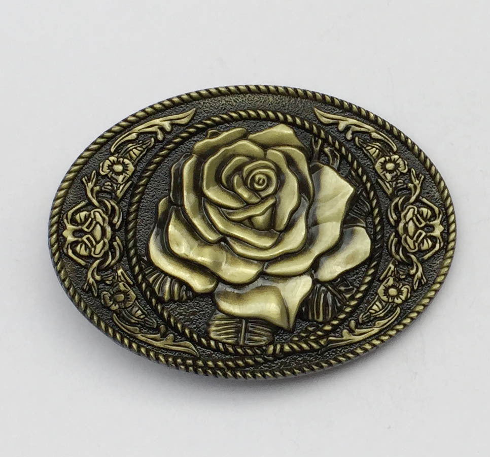 Western Flower Belt Buckle