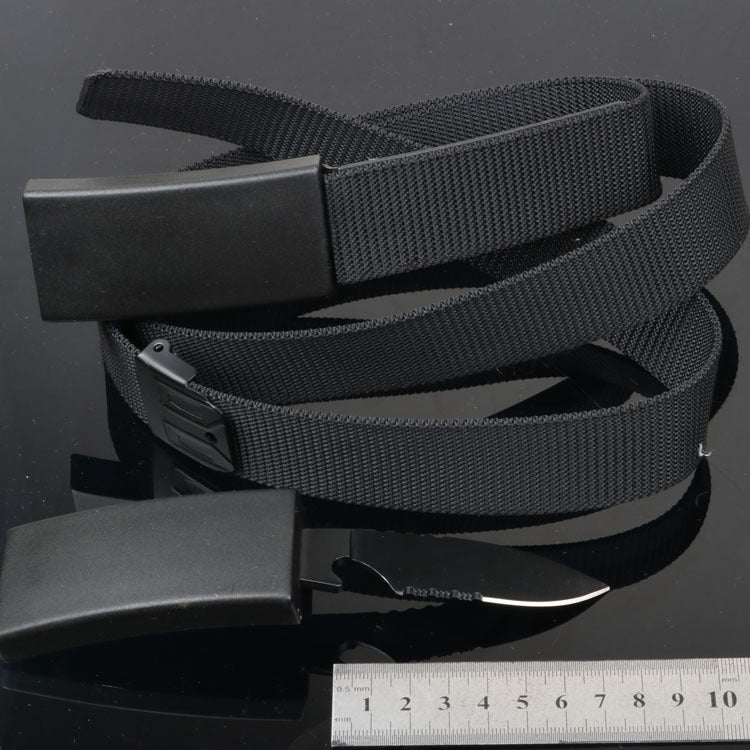 BLACK BELT WITH HIDDEN KNIFE