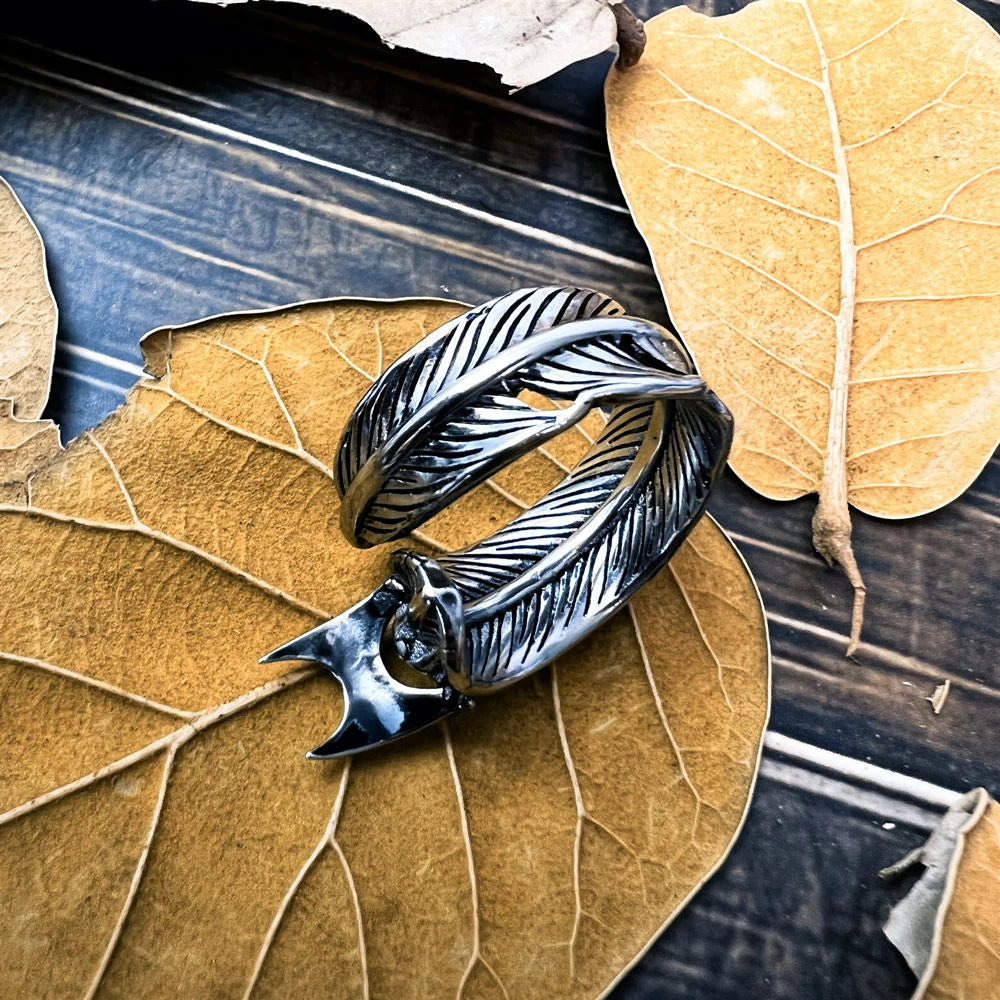 Self Defense Feather Ring