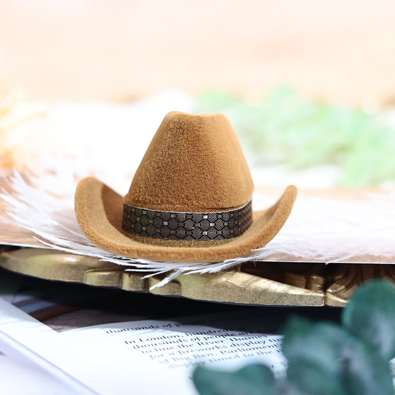 western cowboy hat ring box