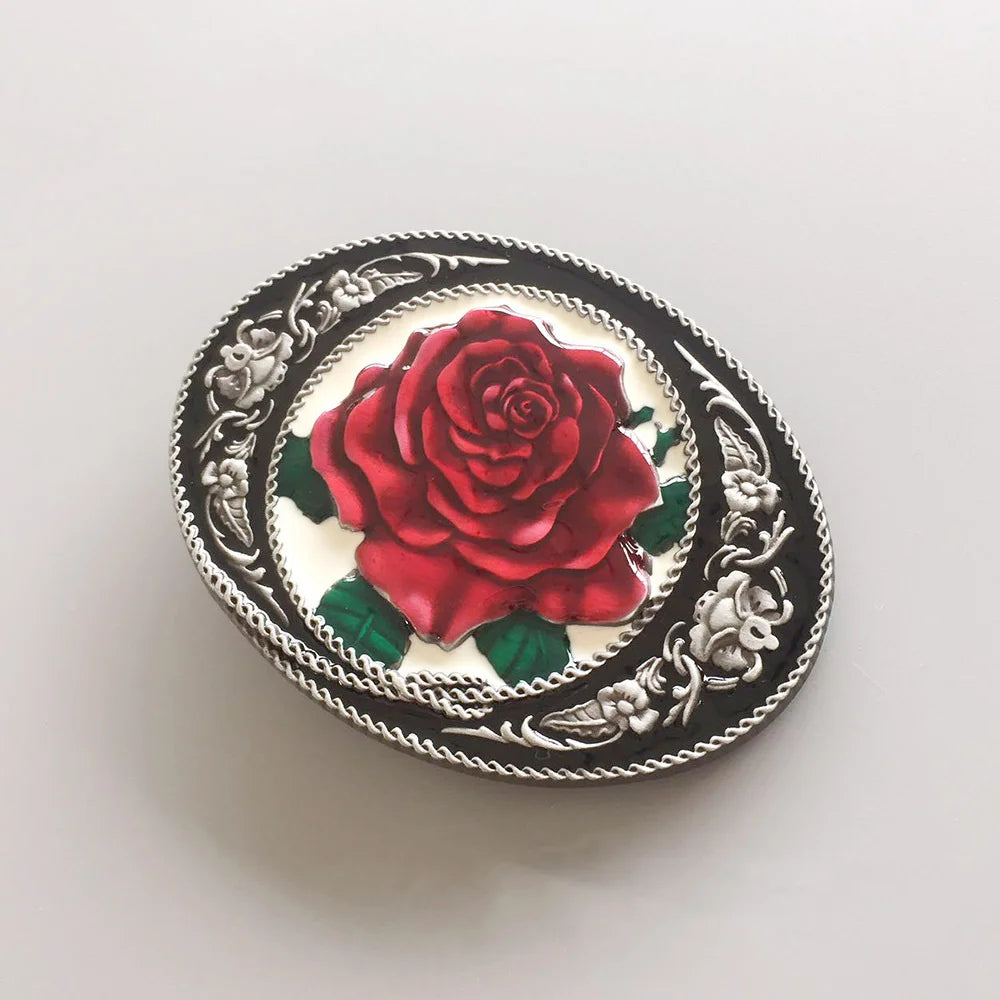 Western Flower Belt Buckle