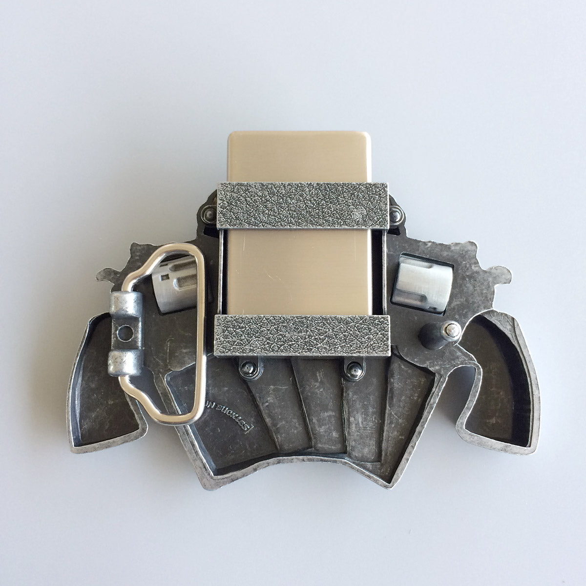 Vintage cowboy belt buckle lighter