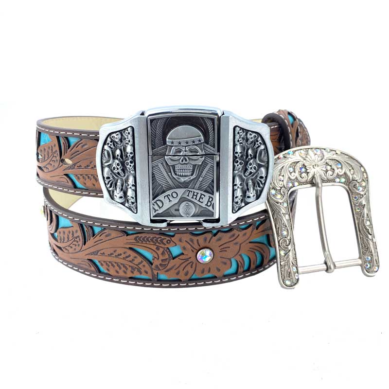 Skull Glowing Buckle - Western Belts