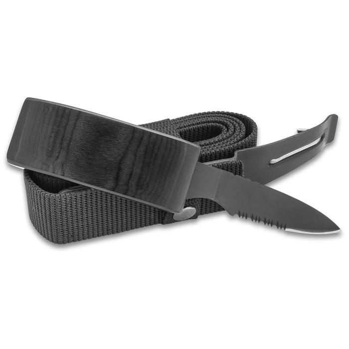 BLACK BELT WITH HIDDEN KNIFE