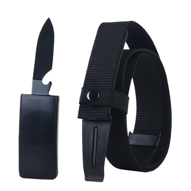 BLACK BELT WITH HIDDEN KNIFE