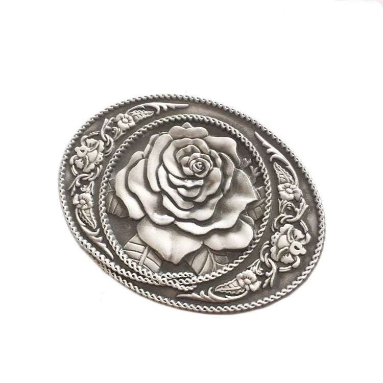 Western Flower Belt Buckle