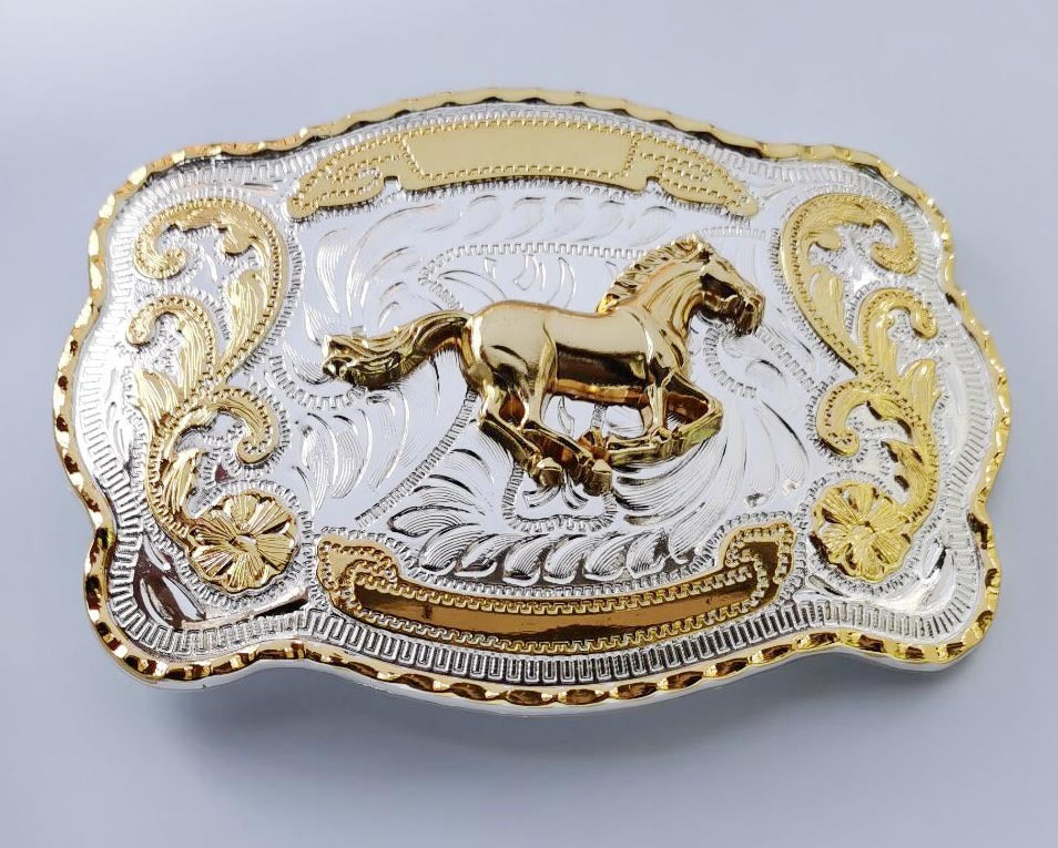 Western style cowgirl belt buckle